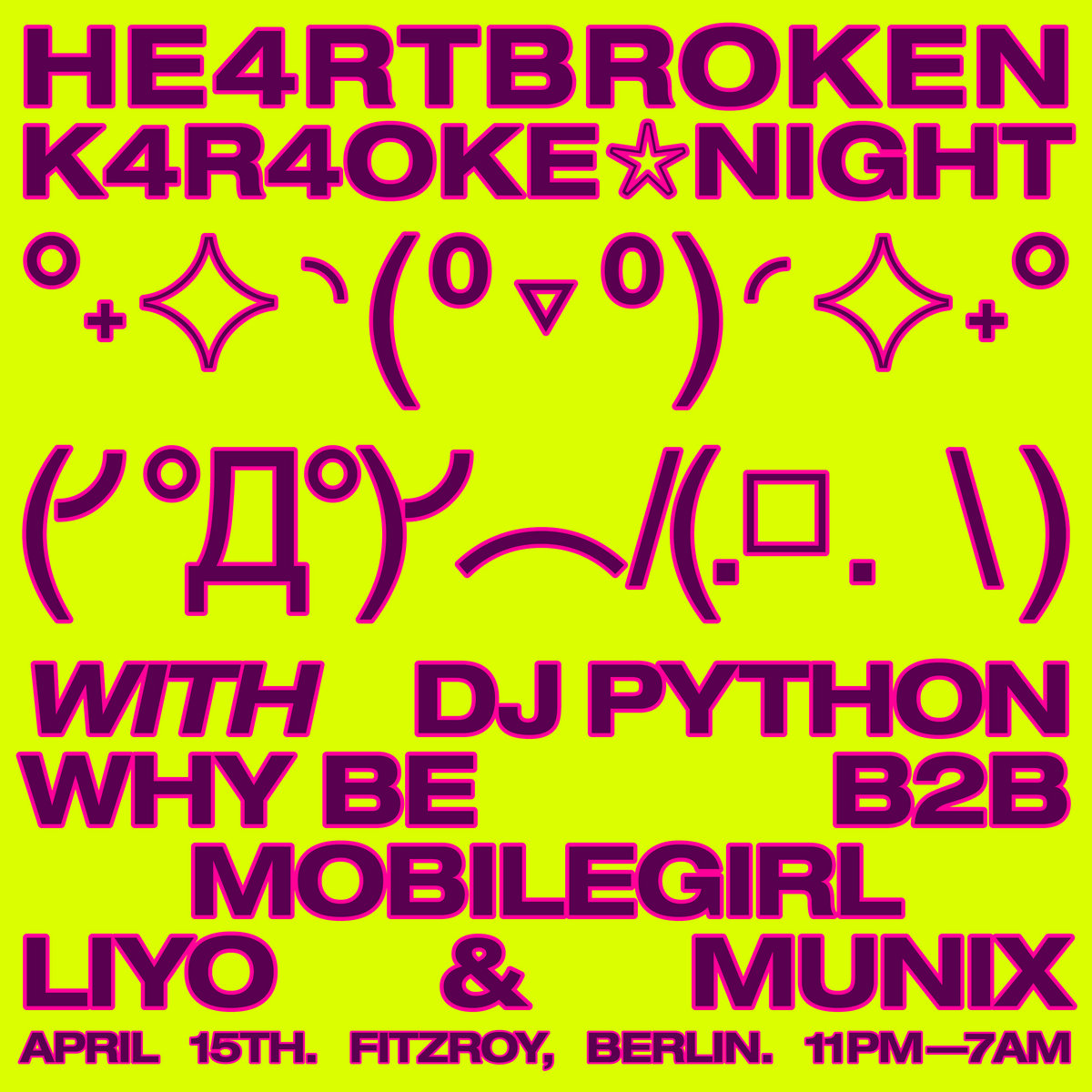 Heartbroken Karaoke @ Fitzroy | HE4RTBROKEN