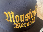 Moustache Records top quality detroit 1976 style snapback yupong baseball hardcap with high resolution embroidered original Moustache logo BLACK-GOLD photo 
