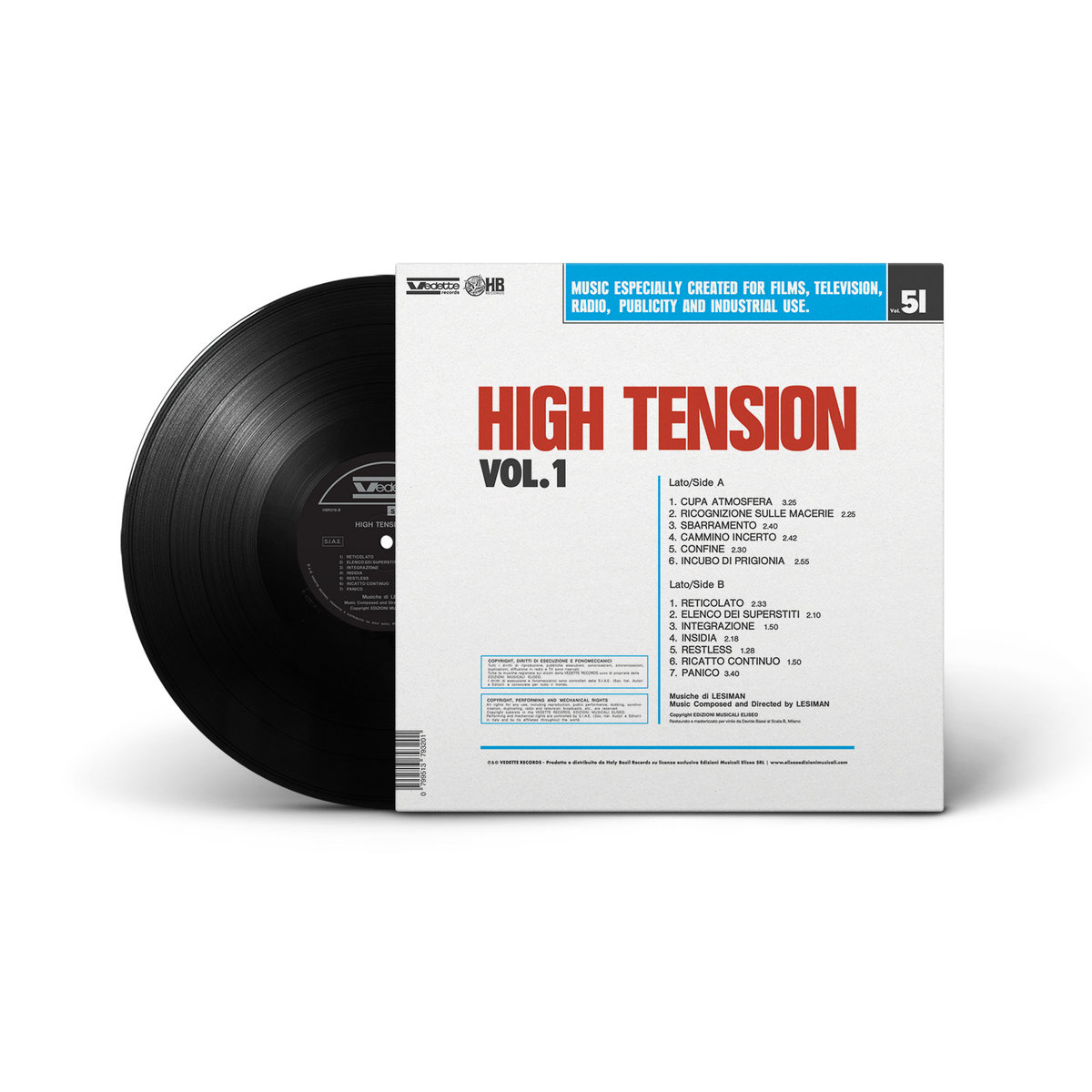 伊LP Lesiman High Tension Vol. 1 HBR016 Holy Basil Records 未開封 /00260 High Tension Vol. 1 | Lesiman | Holy Basil Records