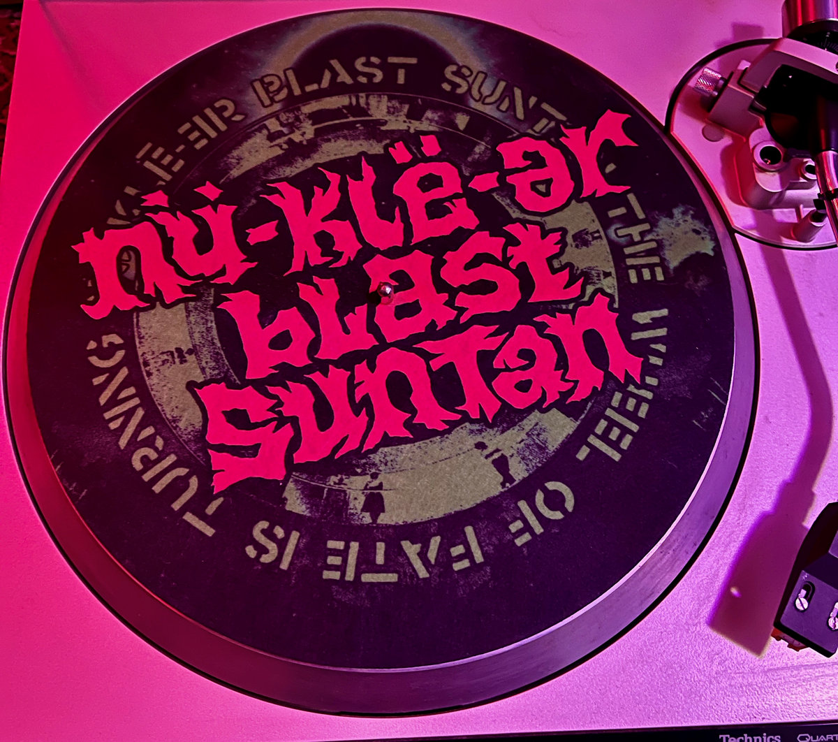 Slipmat (Large Image) with "Demo 2019" LP Nüklēər Blast Suntan
