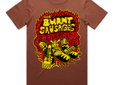 'Snags on Fire' Brown Tee MUSTARD AND SAUCE EDITION main photo