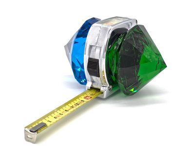 Measuring tape with bipolar gems main photo