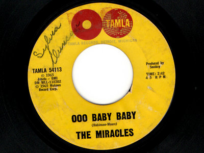 OO BABY BABY - THE MIRACLES - VG WOL STY main photo