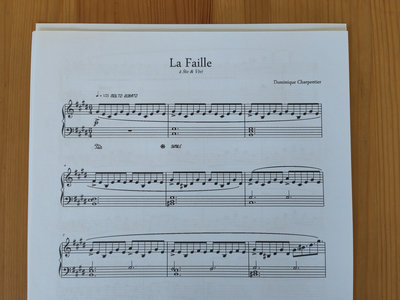 "La Faille" Piano sheet main photo