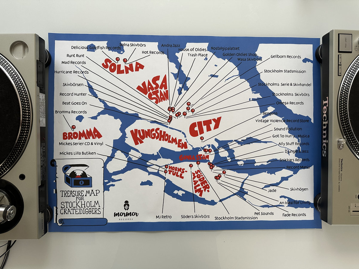 Stockholm Record Store Map Funky Loffe