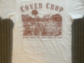 'Cover Crop' white t-shirt - 100% recycled cotton, hand-drawn, hand-printed! photo 