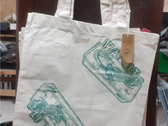 "Wax it records "Hand stamped Tote bag photo 