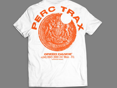 Greed Dance T-Shirt (white shirt / orange print / short sleeves) main photo