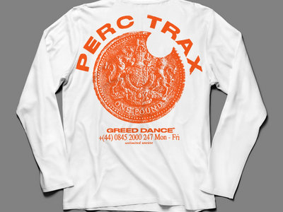 Greed Dance T-Shirt (white shirt / orange print / long sleeves) main photo
