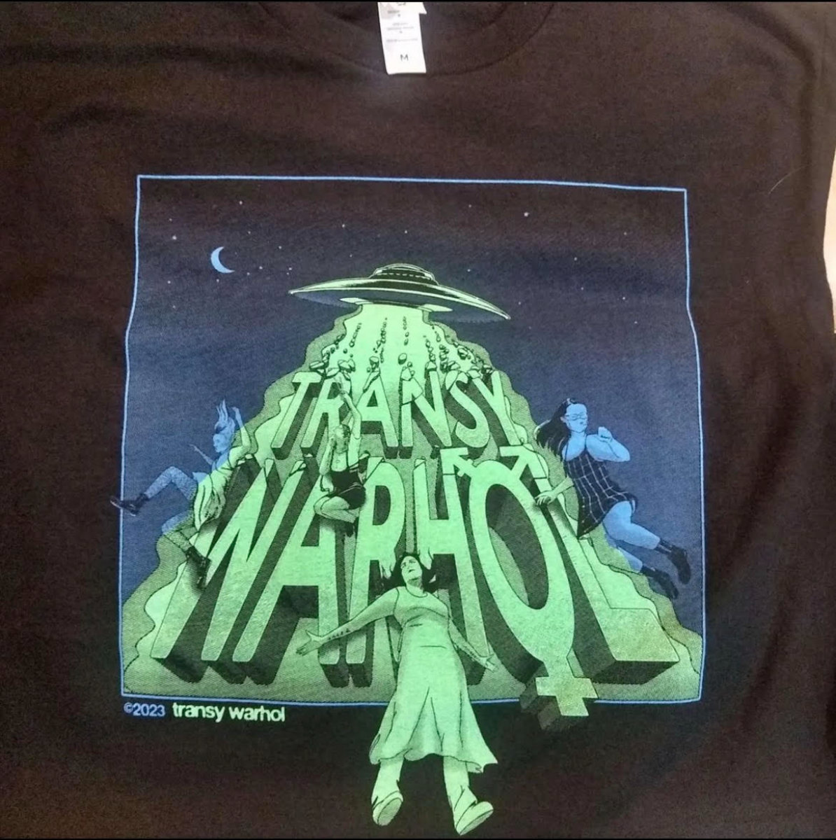 Green Space Alien T Shirt Transy Warhol