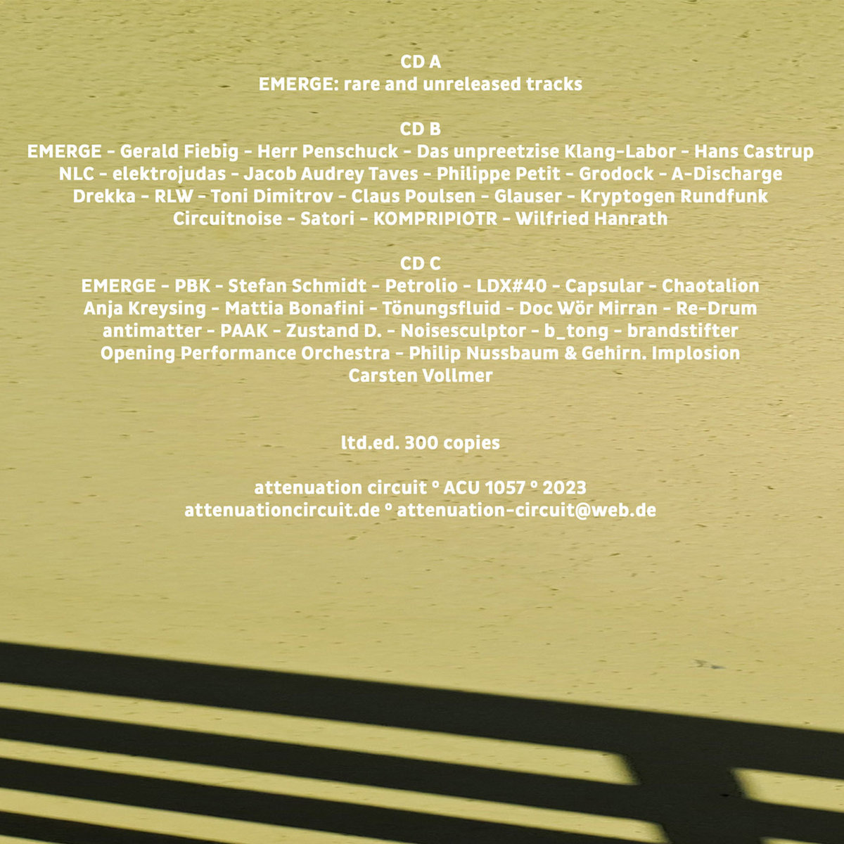 20 EMERGE (+ V.A.) attenuation circuit