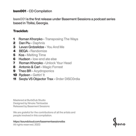 bsm001 | various artists | Basement Sessions