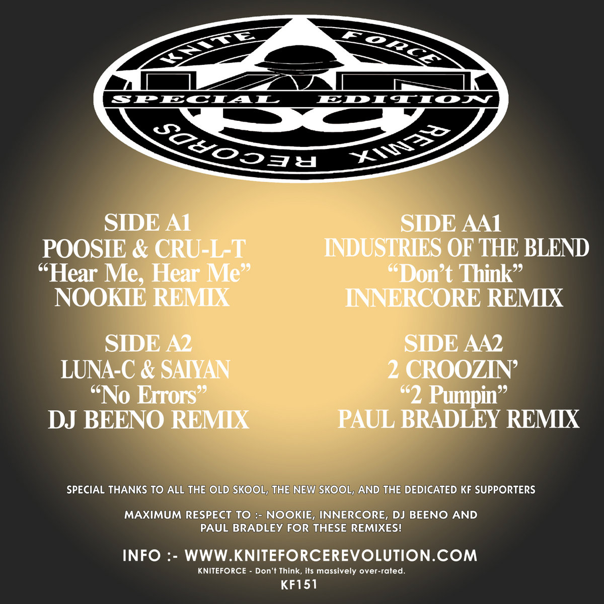 DJ TEESHU / the force 　激レア KF151 - Remix Records & Kniteforce Present 'The Remix's