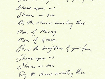 Skids 'Men Of Mercy' Hand Written & Signed lyrics main photo