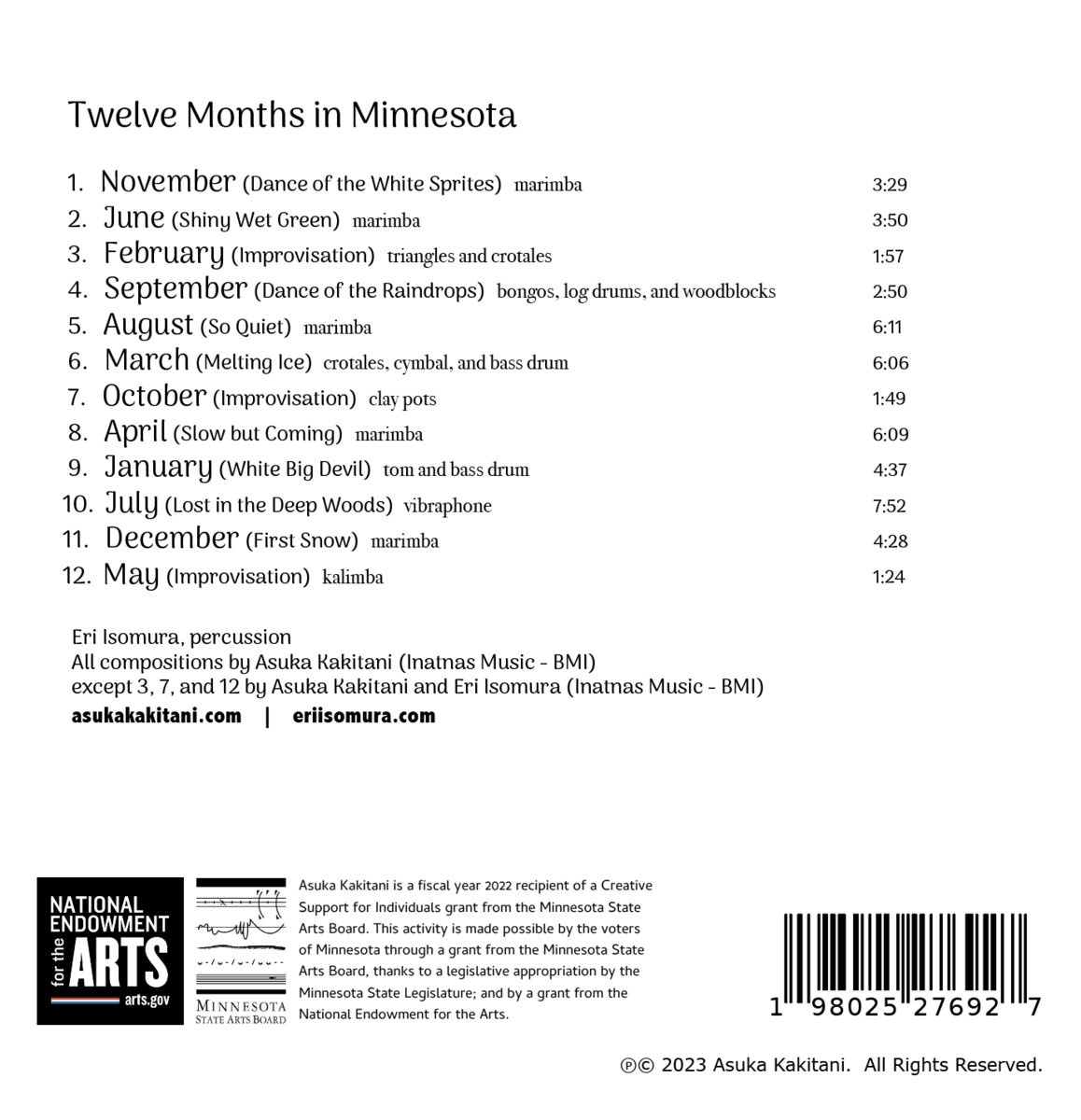 Twelve Months In Minnesota Asuka Kakitani