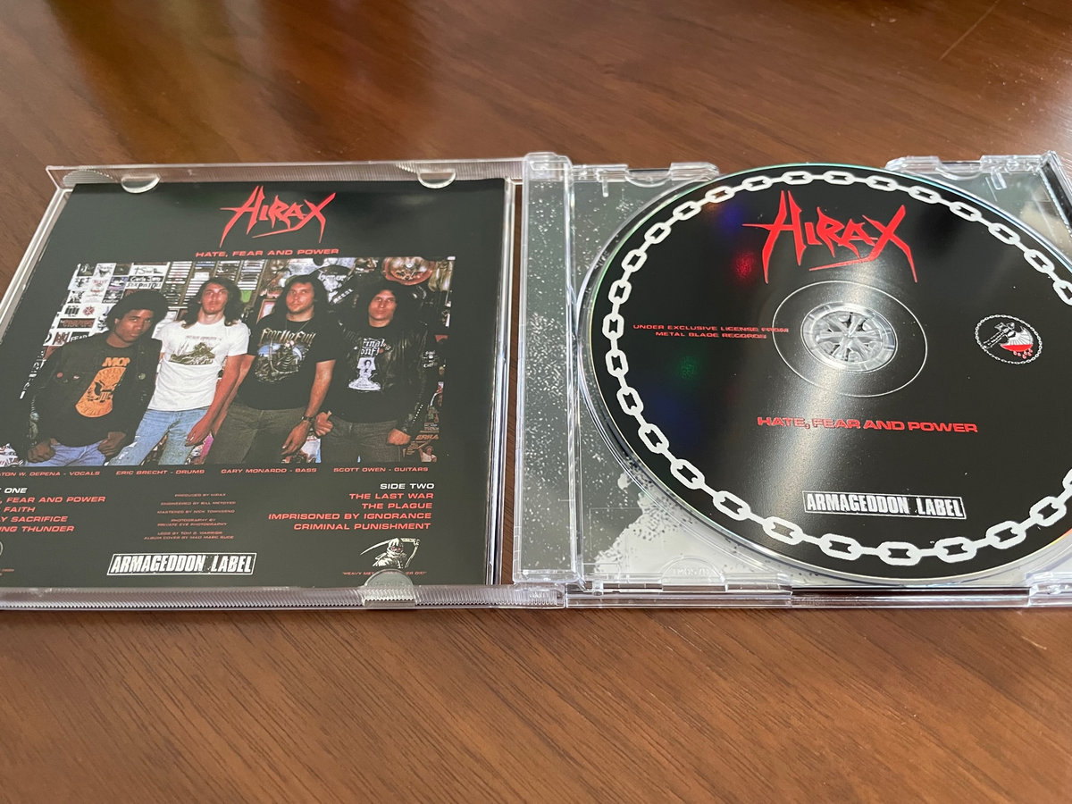Hate, Fear And Power Hirax Armageddon Label