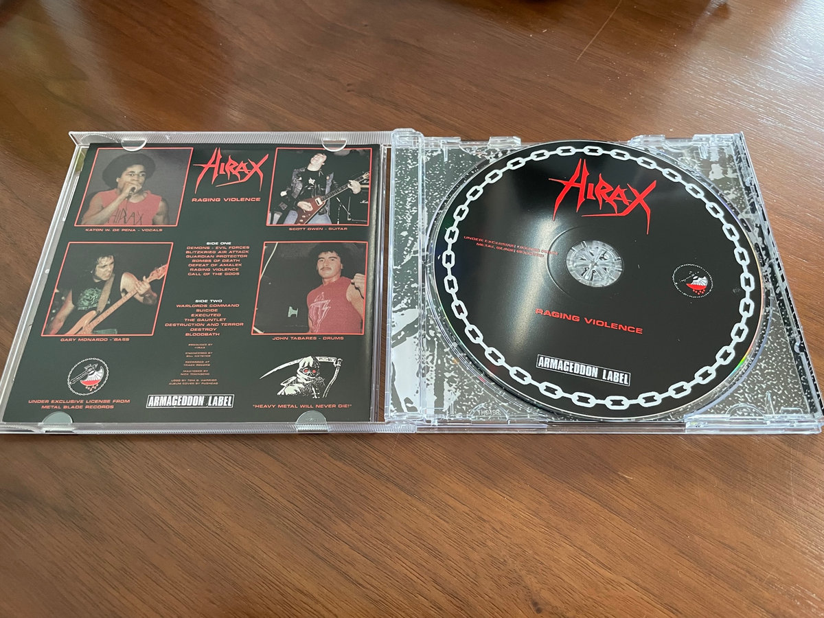 Raging Violence Hirax Armageddon Label