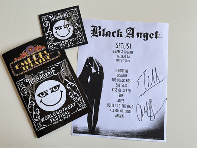 BLACK ANGEL LIVE - THE EMPRESS SET LIST / BOOKLET - SIGNED COMBO - ONLY 3 AVAILABLE main photo