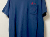 "SAKE" Embroidery T-shirt [Navy Blue]  酒の刺繍Tシャツ ネイビー photo 