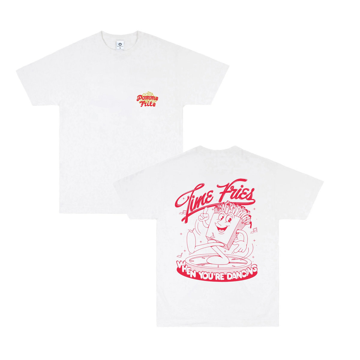 Pomme Frite 'Time Fries' Tee - White | Pomme Frite