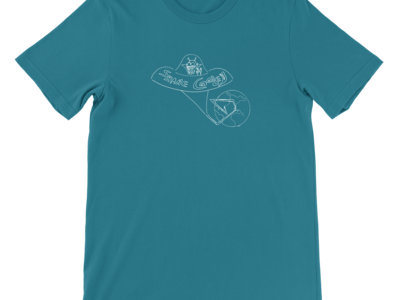 NEW!  Cooley Alien Dracula tee - turquoise / aqua (printed by Raw Paw) main photo