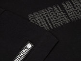 REPEATER 2.0 - Black With Graphite Grey Logo T-Shirt photo 
