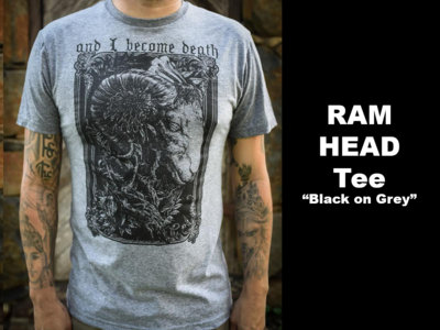 Ram Head - Black on Grey main photo