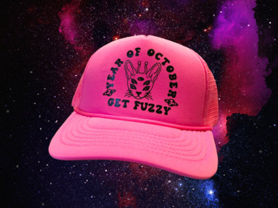 Neon Pink Get Fuzzy Alien Cat Trucker main photo