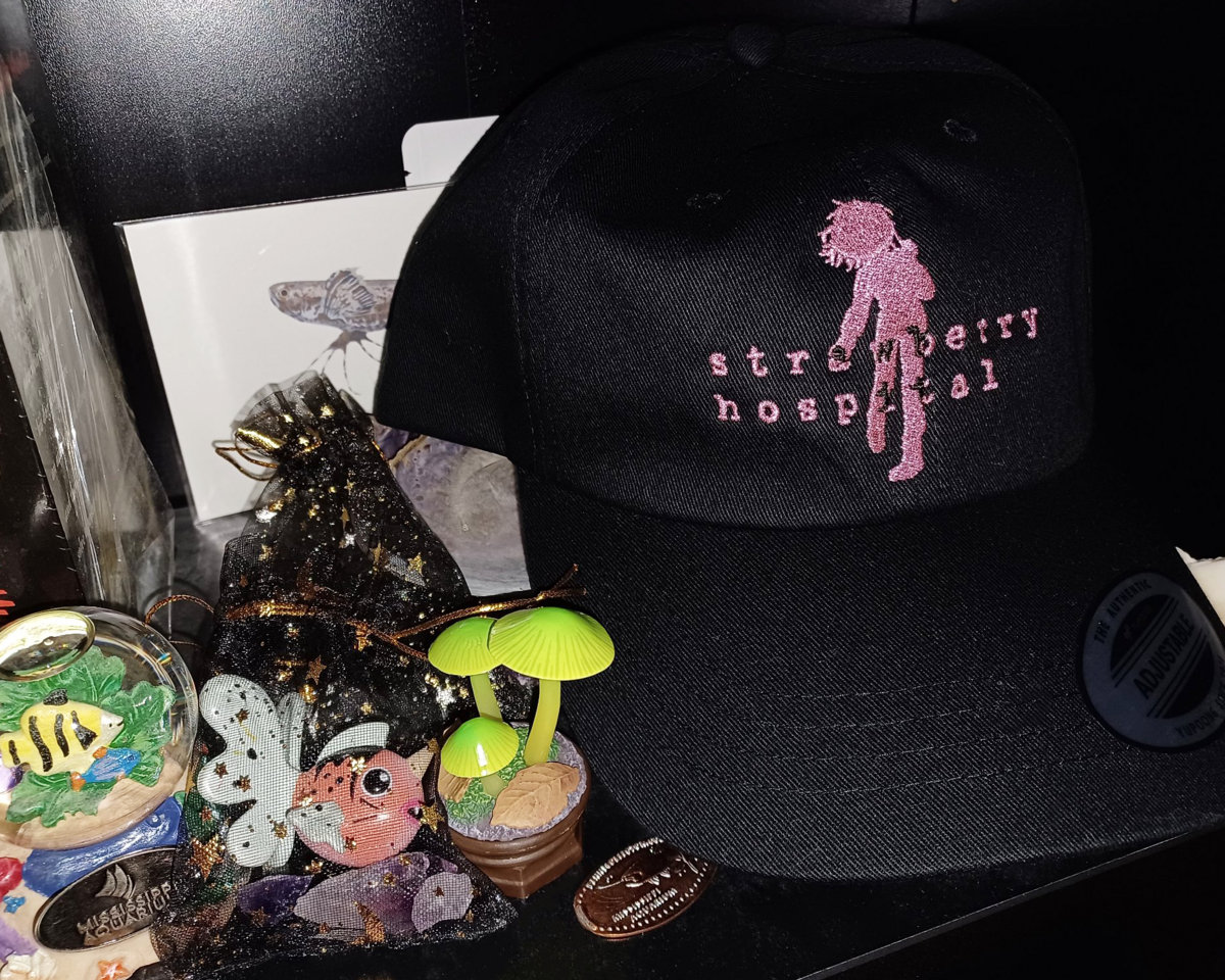 "Strawberry Hospital" (Metallic Pink) Embroidered Hat Strawberry Hospital