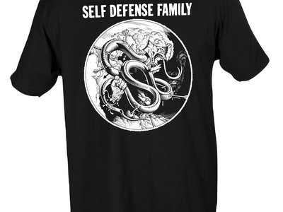 Self Defense Family "Law of Karma" T-shirt (Black/White or Yellow/Teal) main photo