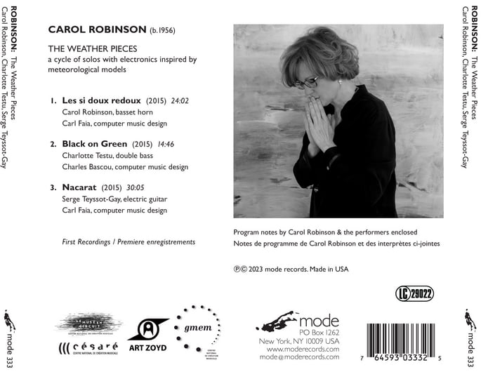 The Weather Pieces (Mode 333) | Carol Robinson | Mode Records