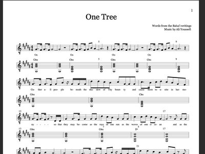One Tree - Sheet Music + Digital Song Download main photo