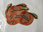 Peach Patch - 'Here's my favourite part' iron on patch photo 