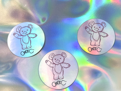Dancing bear holographic stickers main photo
