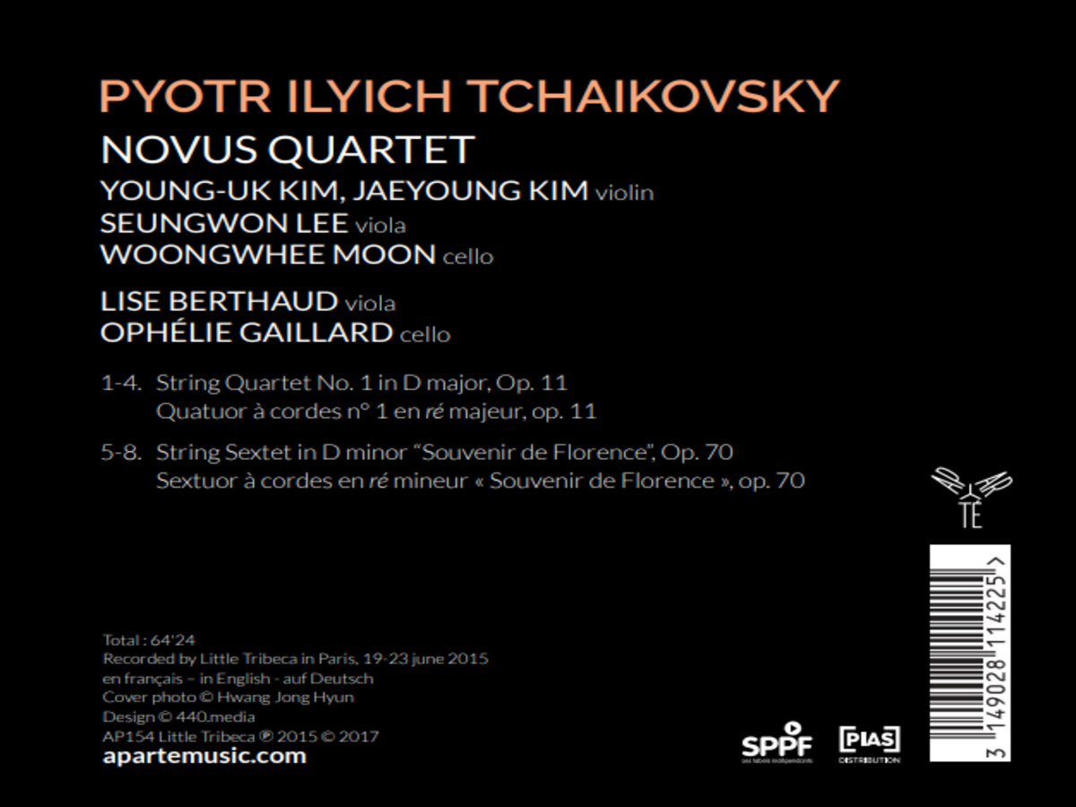 Tchaikovsky: String Quartet & Souvenir de Florence | Novus