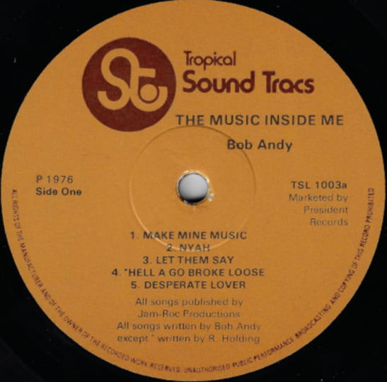 ジャマイカLP Bob Andy The Music Inside Me JWLPS002 Jigsaw /00260 The Music Inside Me | Bob Andy | Judy Mowatt