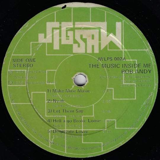 ジャマイカLP Bob Andy The Music Inside Me JWLPS002 Jigsaw /00260 a0706754605_10.jpg