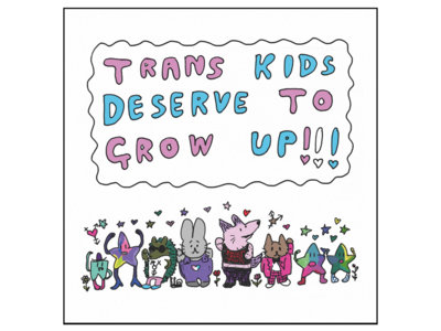 "Trans Kids Deserve to Grow Up" Postcard main photo