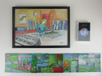 Original Ambient Trip Commander artwork 'Synth Store Backroom' + tape + 10 postcards main photo