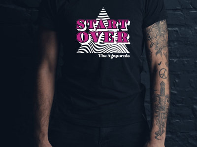 "Start Over" Black T-Shirt. main photo