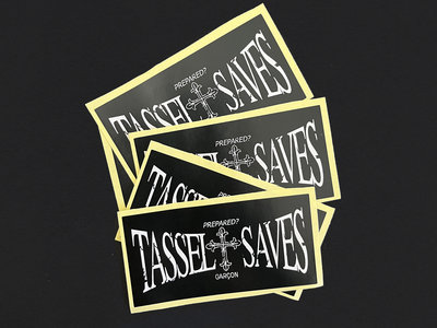 tassel saves sticker 4"x2" main photo