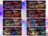 "Asians Have Feelings Too" Eggshell Sticker photo 