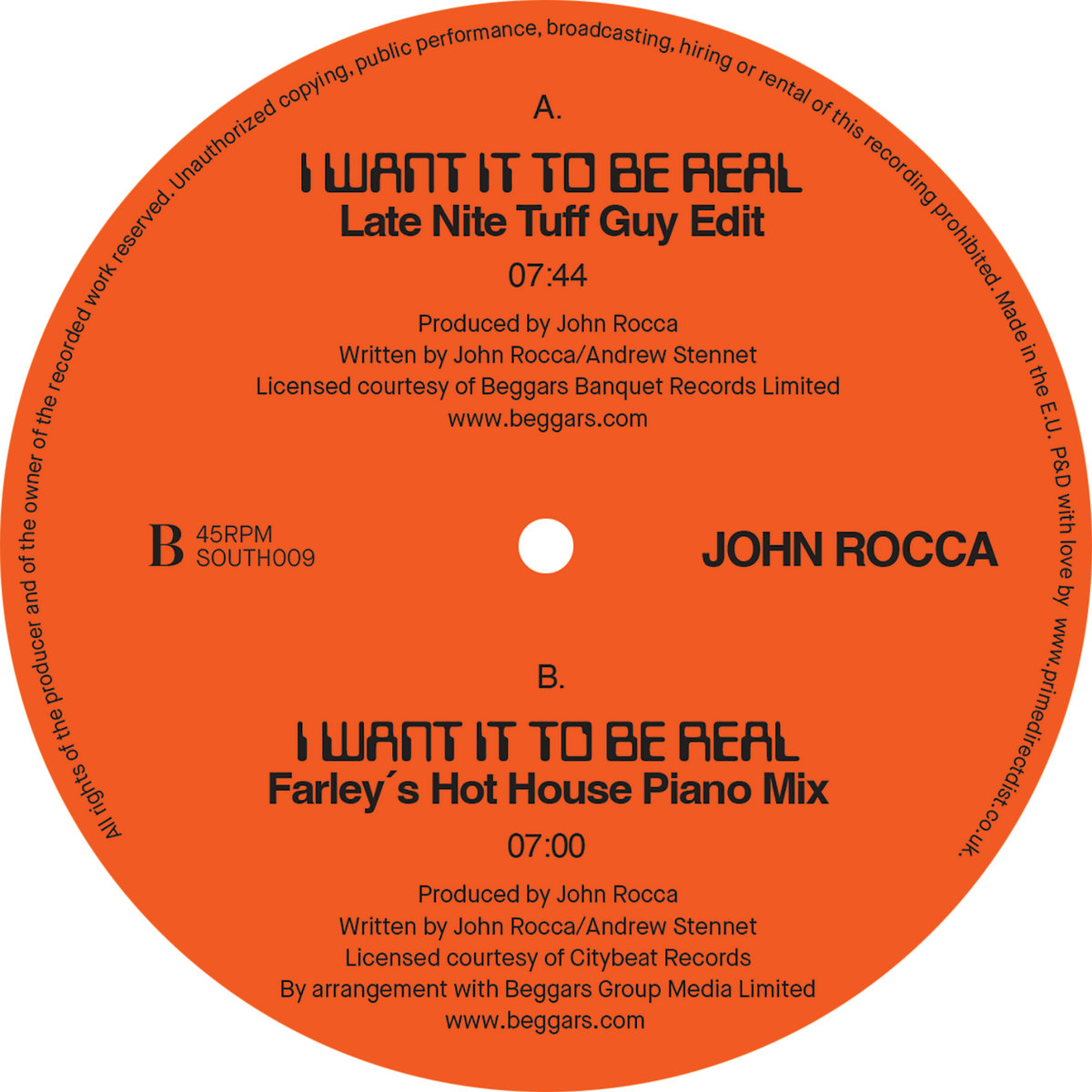 John Rocca - I Want It To Be Real (Late Nite Tuff Guy & Farley ...