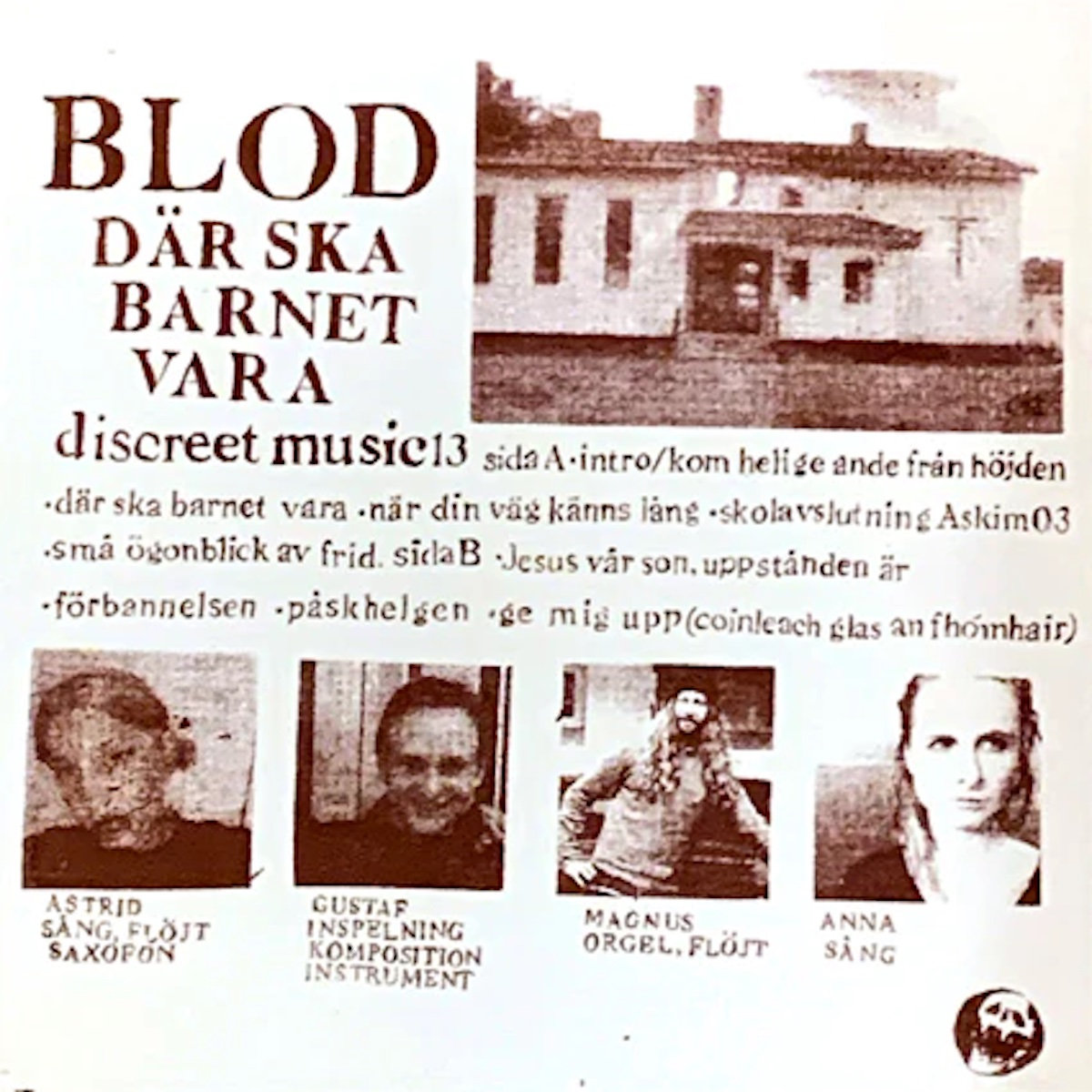 DISTRO ITEM - Blod - Där Ska Barnet Vara LP (Discreet Music