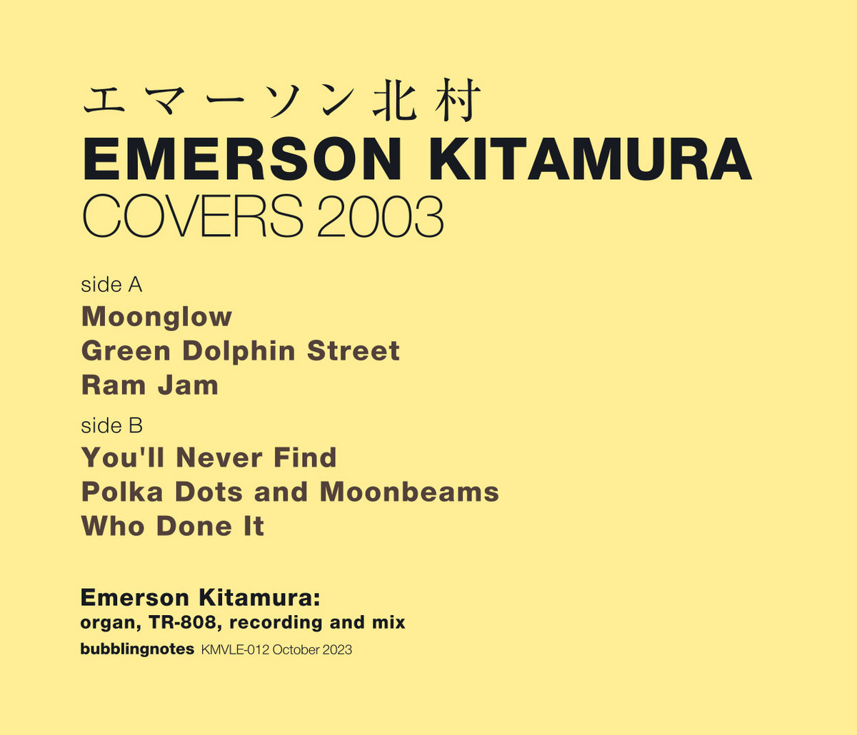 COVERS 2003 | エマーソン北村