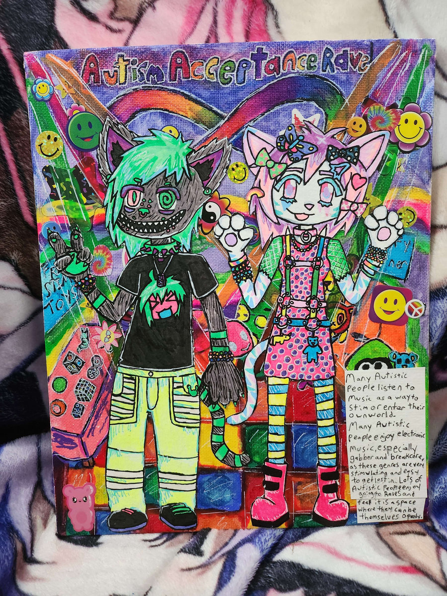 Autism Acceptance Rave (original artwork) | Meronti