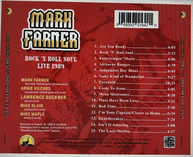 Rock 'n Roll Soul: Live, August 20, 1989 | Mark Farner