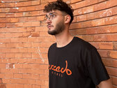 Man Black t-shirt with orange Logo photo 