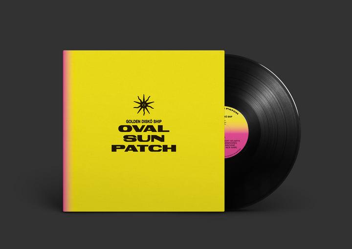 Oval Sun Patch | golden diskó ship