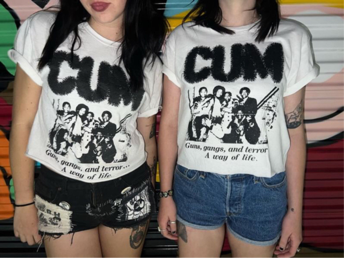 CUM Guns, Gangs, and Terror shirt / With New CUM Patch + Free Download of Swallow It You Scum